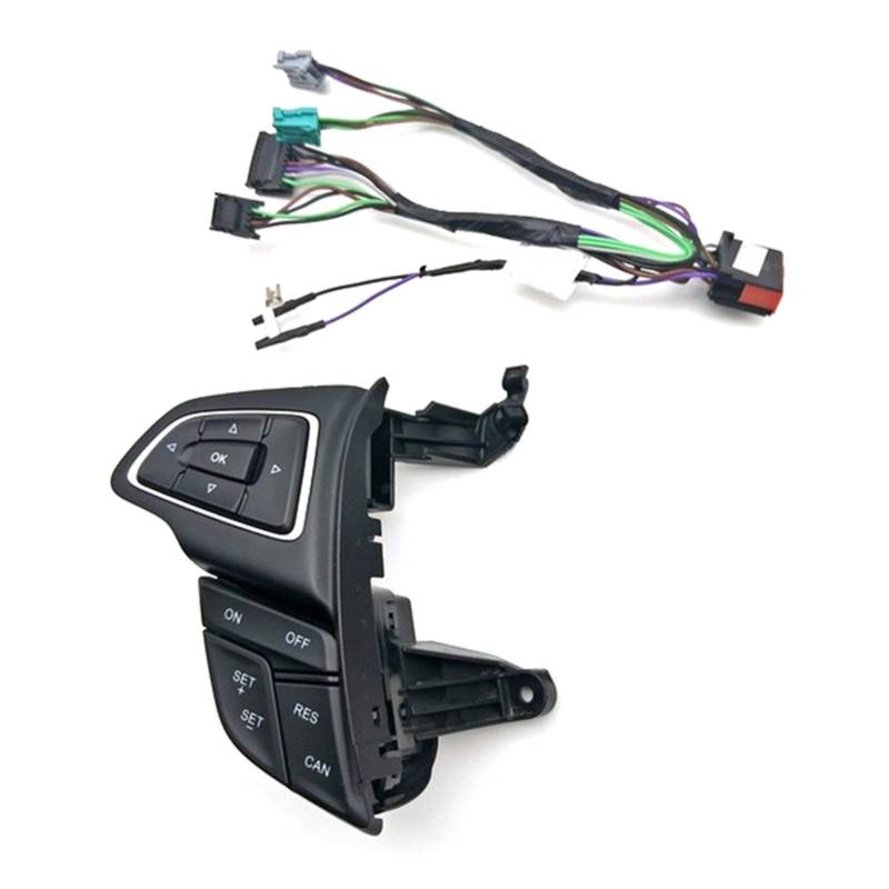JOVERI Tempomatschalter Multifunktions-Lenkradtaste Bluetooth, for Ford, for Focus, Mk3 2015-2017, for Kuga, 2017 Montierter Tempomat von JOVERI