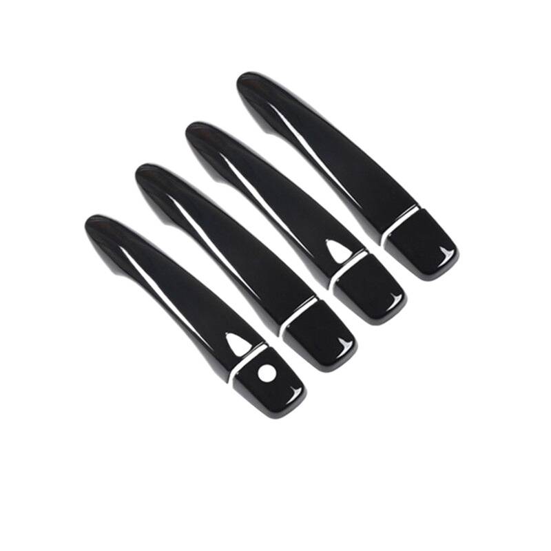 JOVERI for Nissan Navara NP300 Frontier D23 2015 2016 2017 2018 2019 2020 Schwarz glänzend Autotürgriffabdeckung Zierleiste Zubehör Aufkleber Abdeckung für Außentürgriffe(Black 2 Buttons) von JOVERI