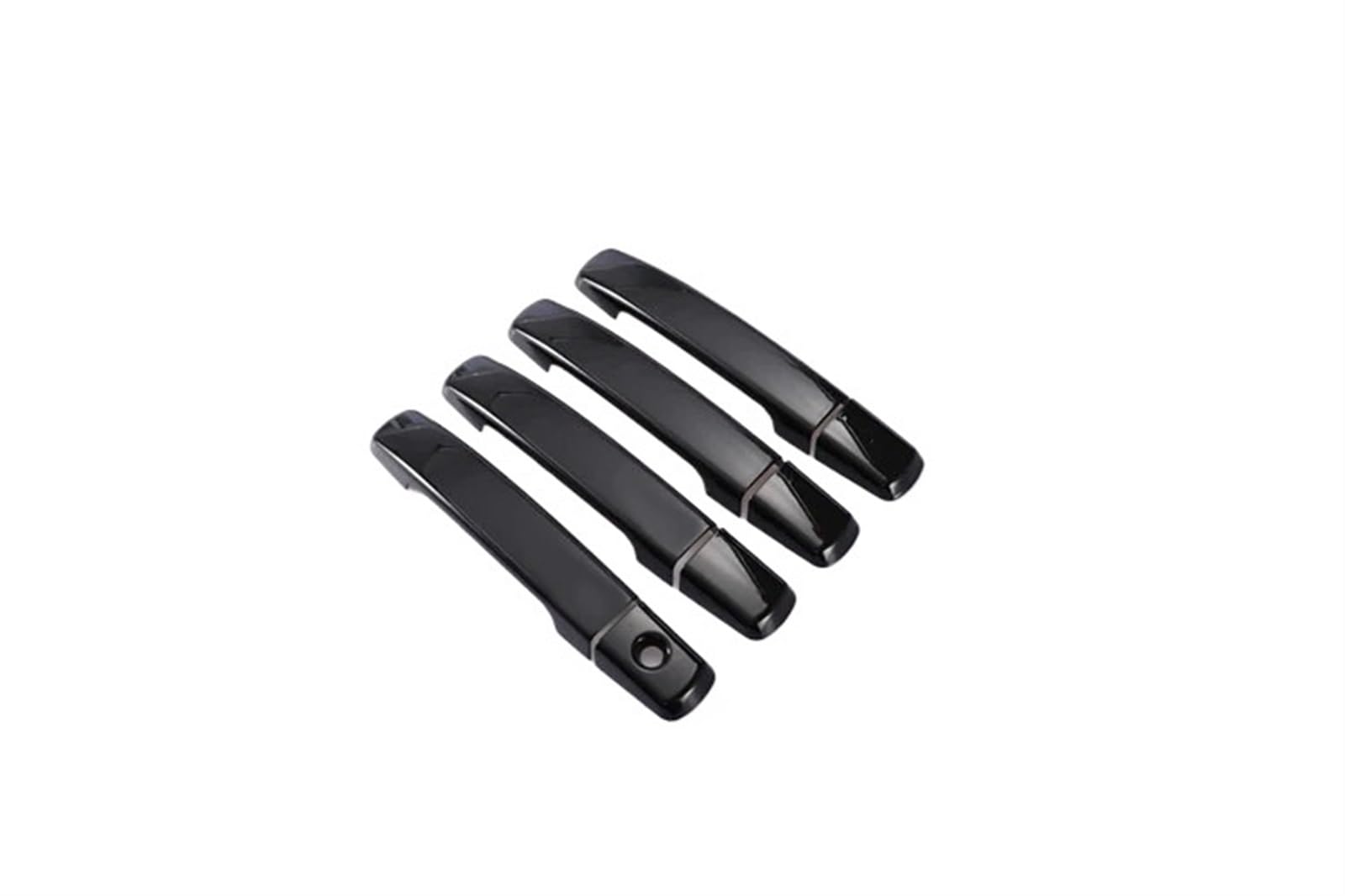 JOVERI for Nissan Qashqai J10 2007-2013, glänzendes schwarzes Chrom, Aufkleber for Autotürgriffabdeckungen, Styling-Zubehör Abdeckung für Außentürgriffe(Black 0 Button) von JOVERI