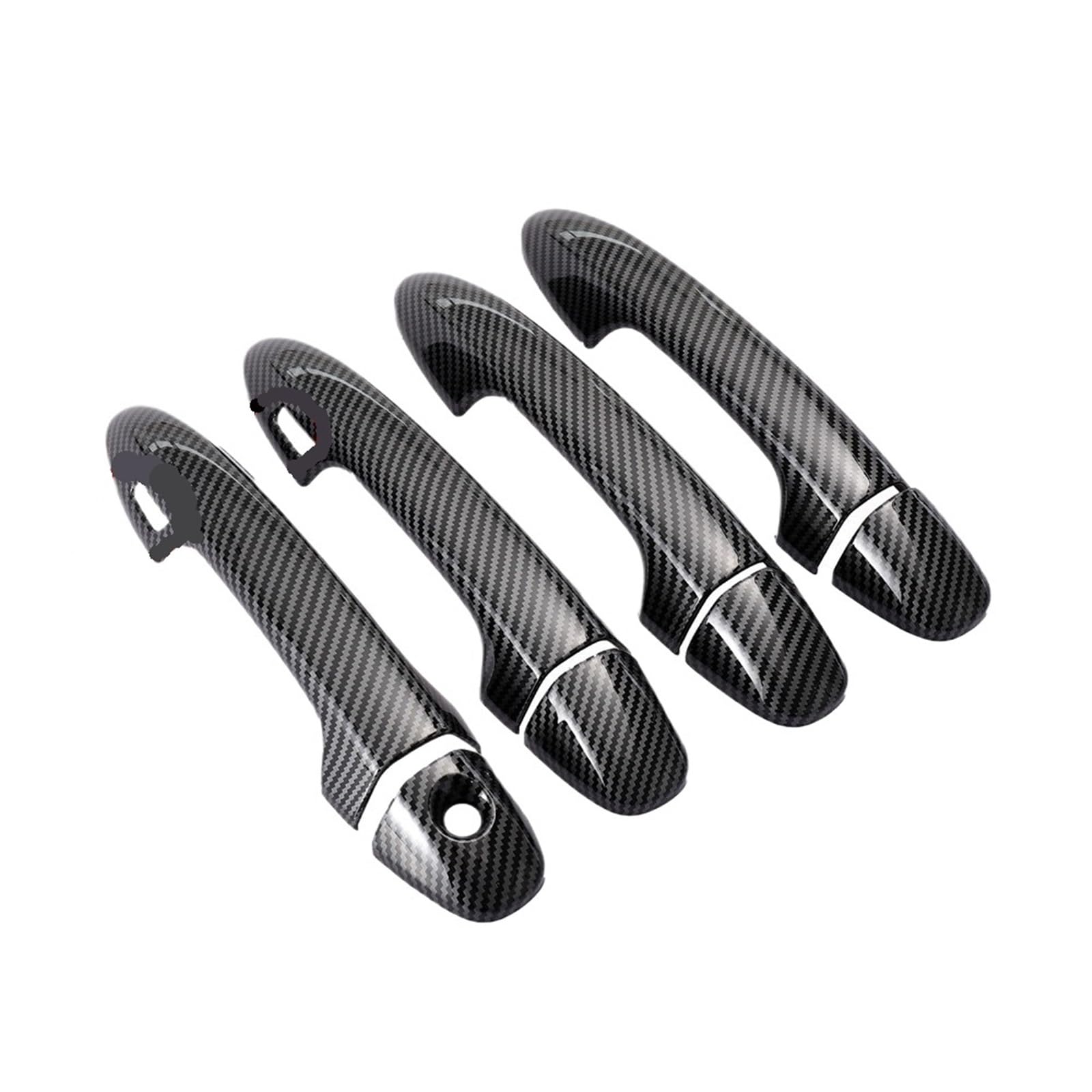 JOVERI for Toyota, for RAV4, Rav 4 Xa40 2014-2019 Kohlefaser-Chrom-Autotürgriff-Schalenabdeckung Dekorverkleidung Aufkleber Styling-Zubehör Abdeckung für Außentürgriffe(Carbon 2 sensors) von JOVERI