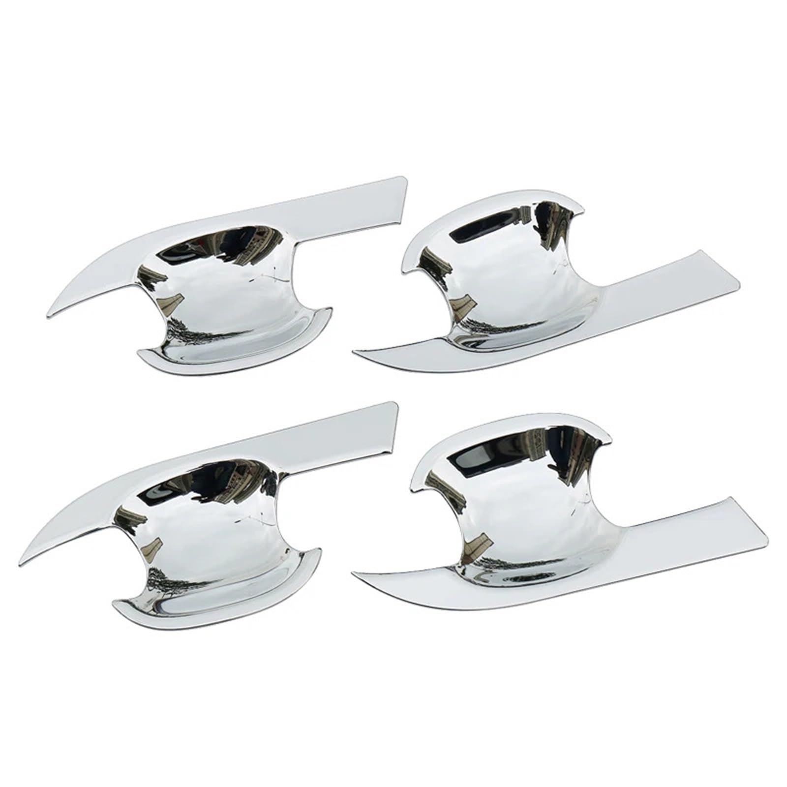 JOVERI for Toyota, for RAV4, Rav 4 Xa40 2014-2019 Kohlefaser-Chrom-Autotürgriff-Schalenabdeckung Dekorverkleidung Aufkleber Styling-Zubehör Abdeckung für Außentürgriffe(Silver Bowl) von JOVERI