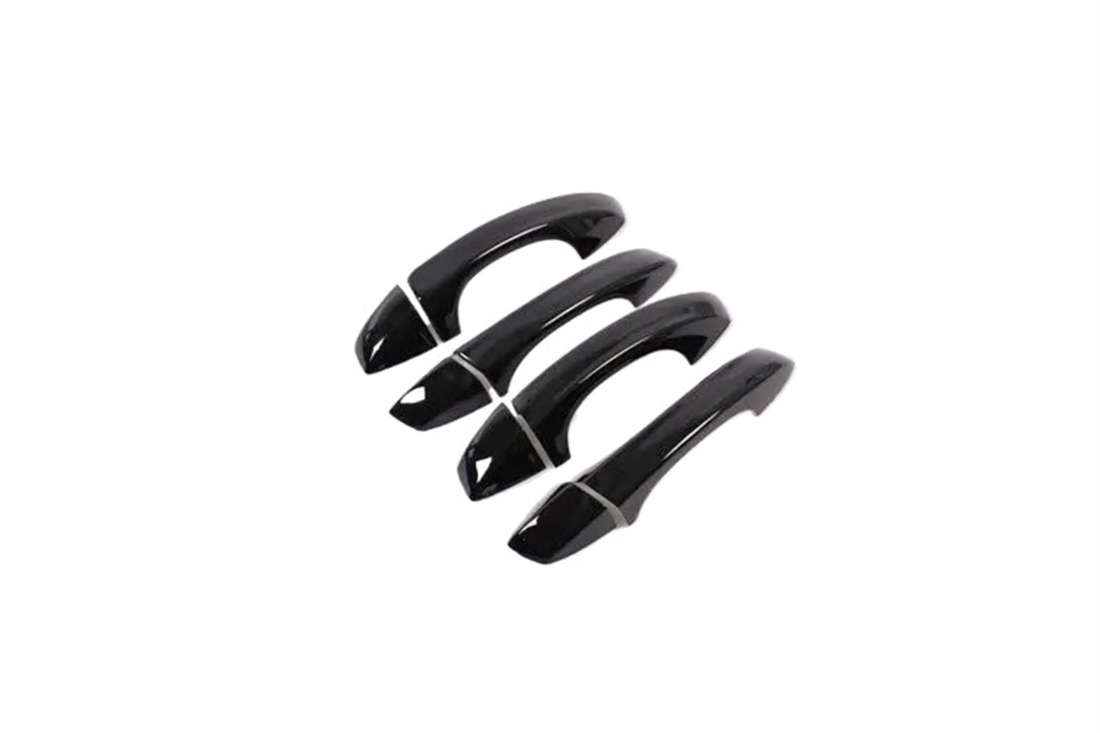 JOVERI for VW, for Golf, 7 MK7 2013-2019 Schwarz Chrom Auto Seitentürgriff Abdeckung Zieraufkleber Styling Zubehör Abdeckung für Außentürgriffe(Black 0 Button) von JOVERI