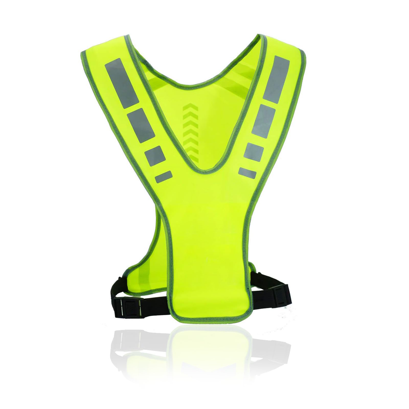 Reflektorweste Reflektierende Sicherheitsweste, Warnweste Fahrrad, Reflektierende Weste, Flexibel Einstellbar Warnweste, Leicht Hohe Sichtbarkeit Reflective Vest für Jogging, Radfahren, Wandern von JOYIAL