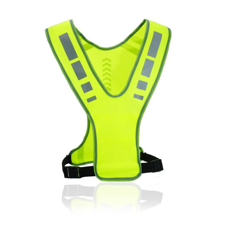 Reflektorweste Reflektierende Sicherheitsweste, Warnweste Fahrrad, Reflektierende Weste, Flexibel Einstellbar Warnweste, Leicht Hohe Sichtbarkeit Reflective Vest für Jogging, Radfahren, Wandern von JOYIAL