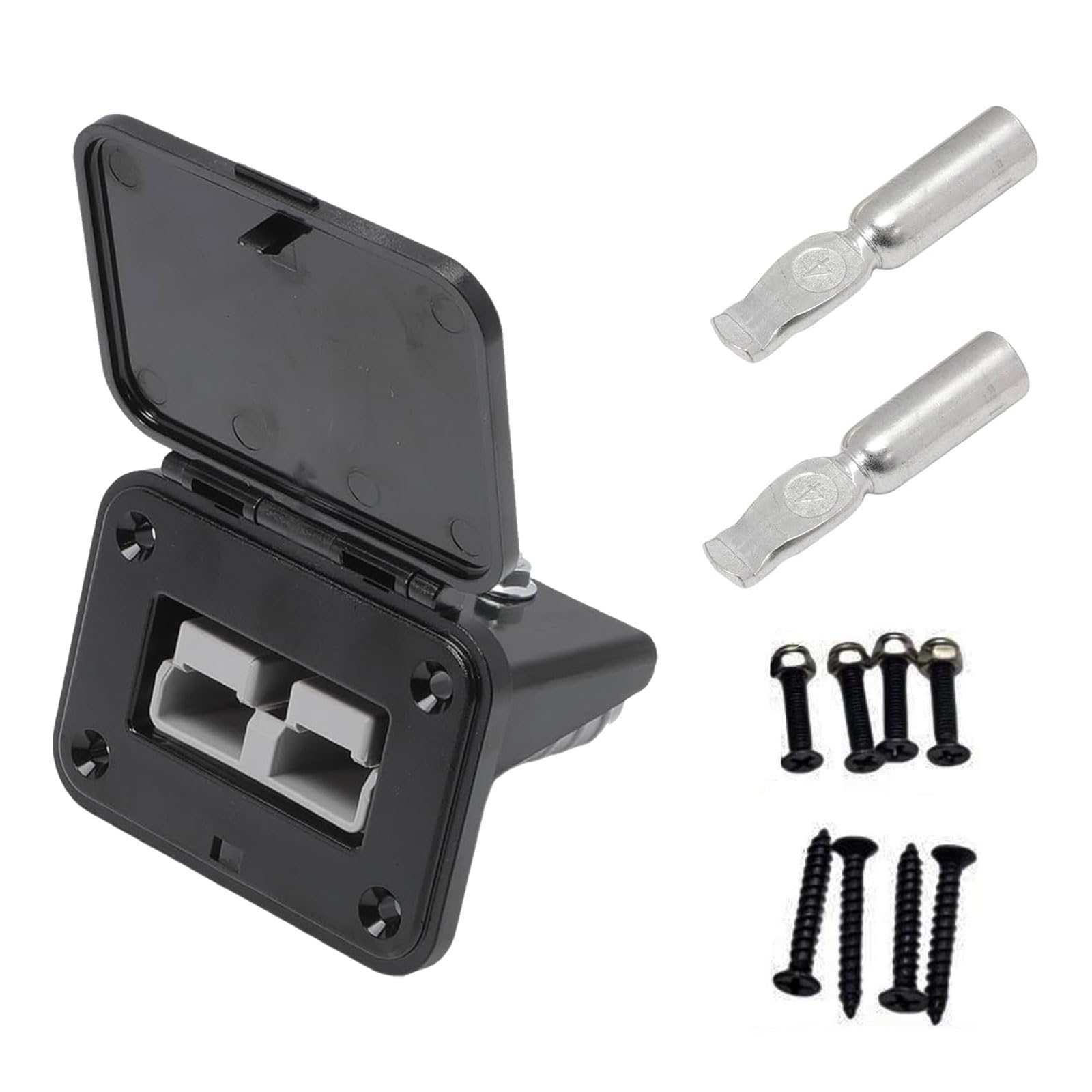 JOYOLA 120A für Anderson-Stecker Unterputz Einbaurahmen mit Abdeckung, Unterputz-Halterung für Anderson-Steckverbinder, Anderson-Stecker Unterputz Einbaurahmen für Auto Wohnmobil Wohnwagen Motorrad JOYOLA 120A für Anderson-Stecker Unterputz Einbaurahmen mit Abdeckung, Unterputz-Halterung für Anderson-Steckverbinder, Anderson-Stecker Unterputz Einbaurahmen für Auto Wohnmobil Wohnwagen Motorrad von JOYOLA