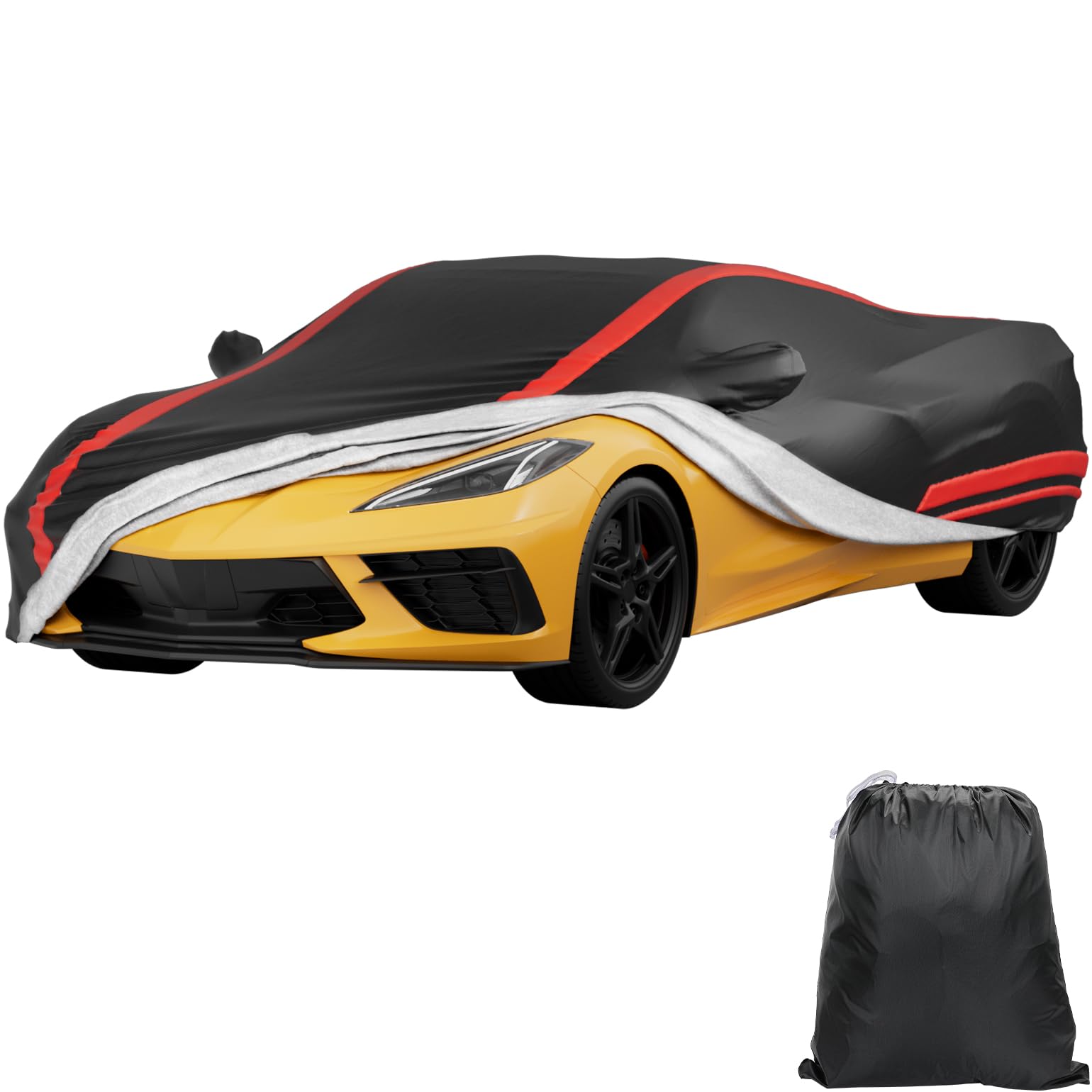 JOYTUTUS Autoabdeckung Kompatibel mit C8 Corvette 2020 2021 2022 2023 C8 Cabrio Abdeckung Sonne Regen UV-Schutz Upgrade Baumwolle Innen JOYTUTUS Autoabdeckung Kompatibel mit C8 Corvette 2020 2021 2022 2023 C8 Cabrio Abdeckung Sonne Regen UV-Schutz Upgrade Baumwolle Innen von JOYTUTUS