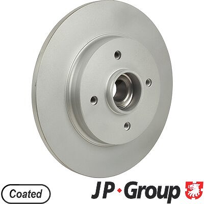 Jp Group 2x Bremsscheibe Hinten Voll mit Radlager für Citroën, Ds, Peugeot von JP GROUP