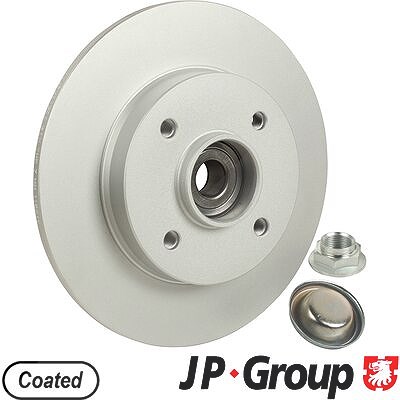 Jp Group 2x Bremsscheibe hinten Voll+Radlager+ABS für Citroën, Peugeot von JP GROUP