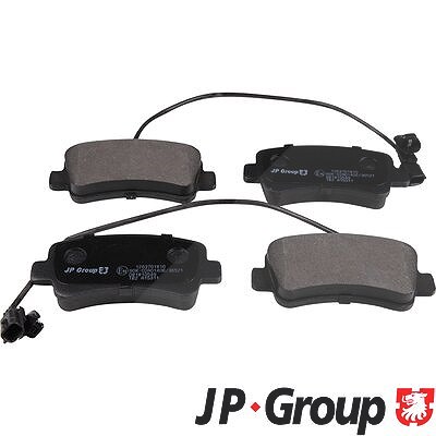 Jp Group Bremsbeläge inkl. VWK Hinten (Satz) [Hersteller-Nr. 1263701810] für Nissan, Opel, Renault, Vauxhall von JP GROUP