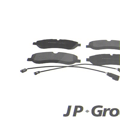 Jp Group Bremsbeläge mit VWK vorne (Satz) [Hersteller-Nr. 1563607710] für Ford von JP GROUP