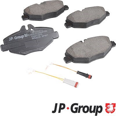 Jp Group Bremsbeläge Vorderachse exkl. Warnkontakt [Hersteller-Nr. 1363600810] für Mercedes-Benz von JP GROUP