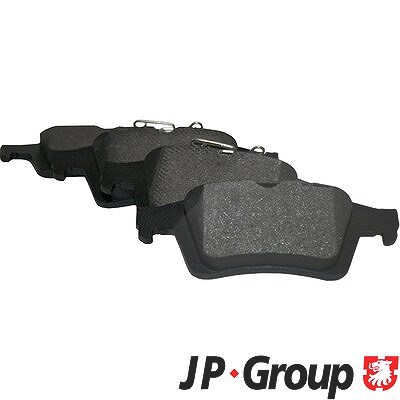 Jp Group Satz Bremsbeläge Hinterachse [Hersteller-Nr. 1263700610] für Cadillac, Chevrolet, Citroën, Ford, Jaguar, Mazda, Opel, Renault, Saab, Vauxhall von JP GROUP