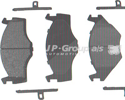 Jp Group Satz Bremsbeläge Vorderachse [Hersteller-Nr. 1163600510] für Seat, VW von JP GROUP