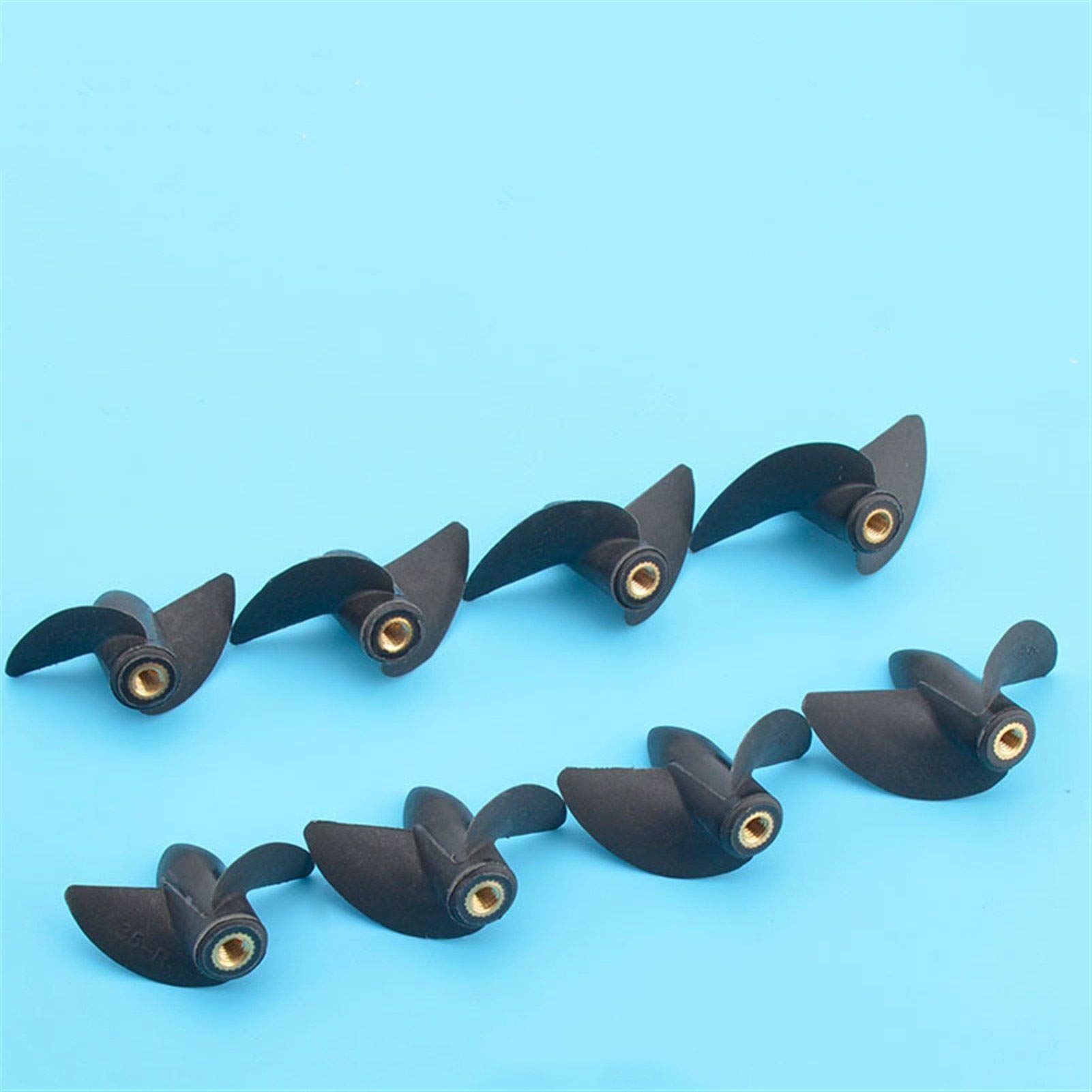 JPLZOM Rc Boot M4 Zwei Klingen Paddel Mit Gewinde Nylon Boot Propeller Positive/Reverse Propeller 4mm M4 Prop Welle Außenbordpropeller(D45mm Reverse 008) von JPLZOM