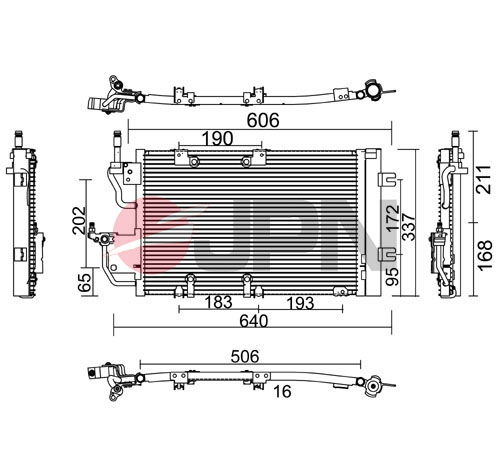 Kondensator, Klimaanlage JPN 60C9117-JPN von JPN