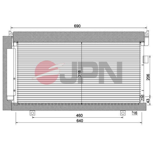 Kondensator, Klimaanlage JPN 60C9132-JPN von JPN