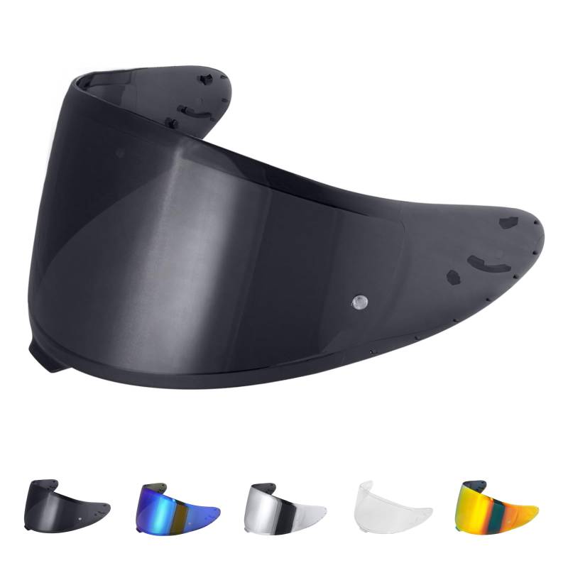 Helmvisier Motorrad,Motorradhelm Visier, Motorrad Wind Schild Helm Objektiv Visier Schild Voller Gesicht passt für Z8 NXR2 RF1400 RF-1400 CWR-F2 CWR-F2R X15 X-Fifteen X-SPR Pro (Schwarz) von JQF Gear