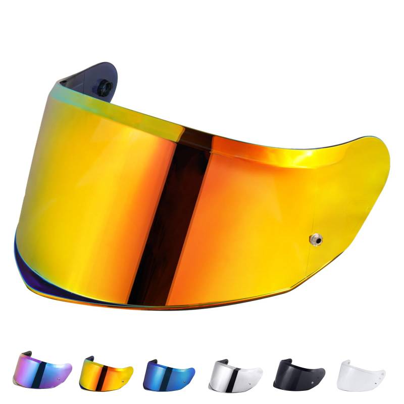 Helmvisier Motorrad für FF808,Motorradhelm Visier, Motorrad Wind Schild Helm Objektiv Visier Schild Voller Gesicht passt für Stream II (Rot) von JQF Gear
