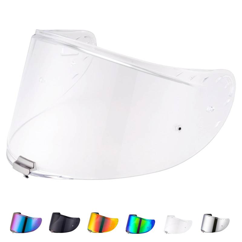Helmvisier für FF327 Challenger,Motorradhelm Visier,Motorrad Windschutz Helm Objektiv,Helm Visier mit Anti-Beschlag-Nagelbefestigung (Transparent) von JQF Gear