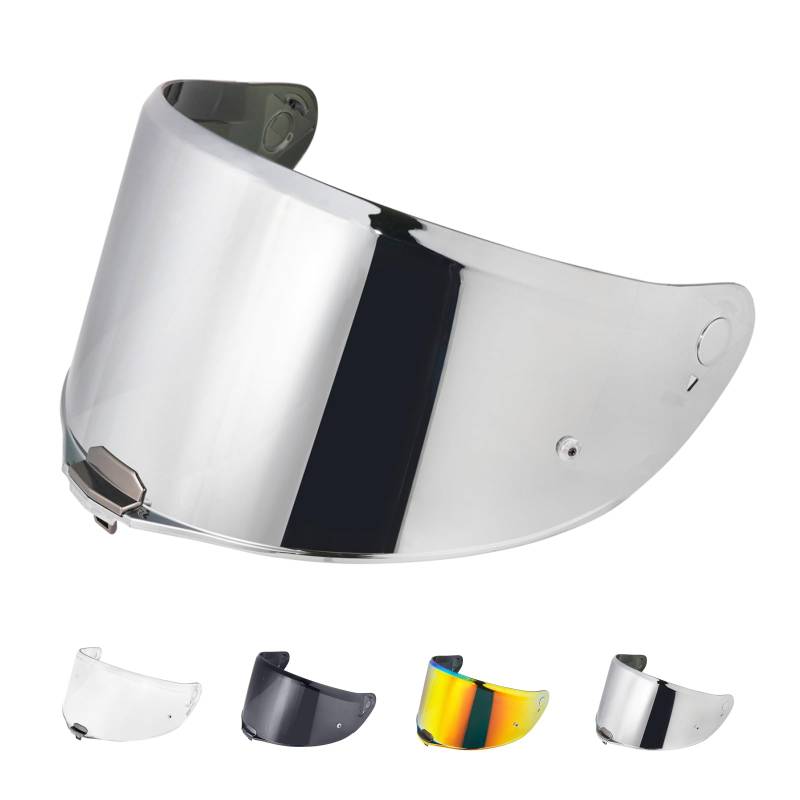 Helmvisier für FF811/VECTOR II/Citation II,Motorradhelm Visier,Motorrad Vollgesichtshelm Windschutzscheibe Schutzhülle Ersatz(Chrom Silber) von JQF Gear
