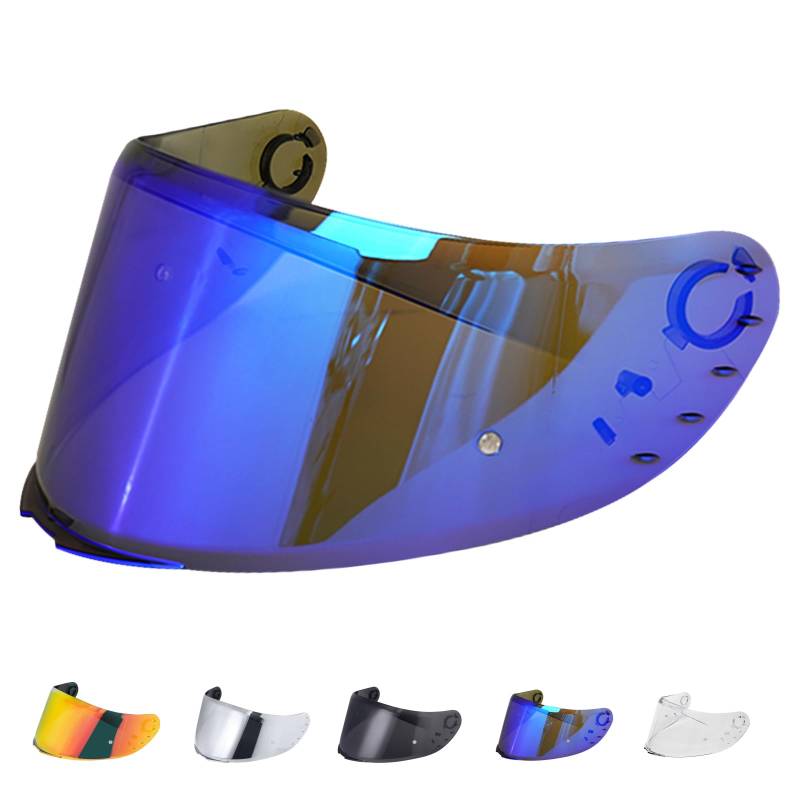JQF Gear Motorradhelm Visier für MT V-14 Targo/Targo Pro/Blade 2,Helmvisier,Helmvisier Motorrad Windschutz Helm Objektiv (Blau) von JQF Gear