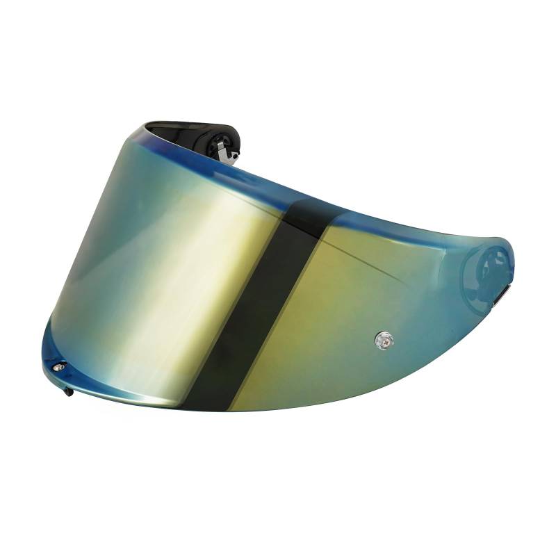 Motorradhelm Visier,Motorrad Windschutzscheibe Helm Visier für AGV K6 K6s,Helm Visier mit Anti-Beschlag-Nagelbefestigung,Helmlinsenvisier Motorradhelm Zube（Chrom-Gold） von JQF Gear
