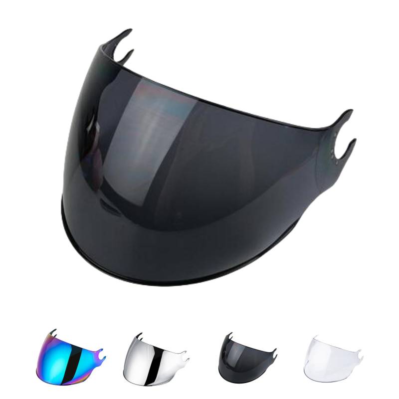Motorradhelm Visier für OF562,Motorrad Windschutz Helm Objektiv Visier Vollgesichts,Helmvisier für Airflow,Helmvisiere Zubehör Ersatz(Schwarz) von JQF Gear