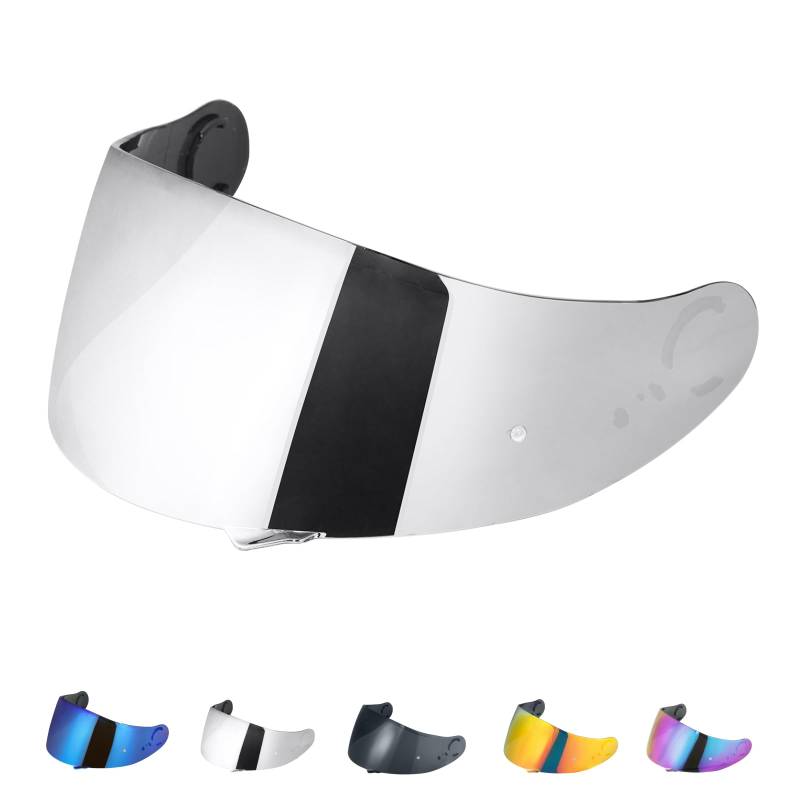 Motorradhelm Visier für GT Air Neotec CNS-1 TC-5 TC-9 GT Air 2,Helmvisier Motorrad Windschutz Helm Objektiv Visier Vollgesichts,Helmvisiere Zubehör Ersatz（Silber） von JQF Gear
