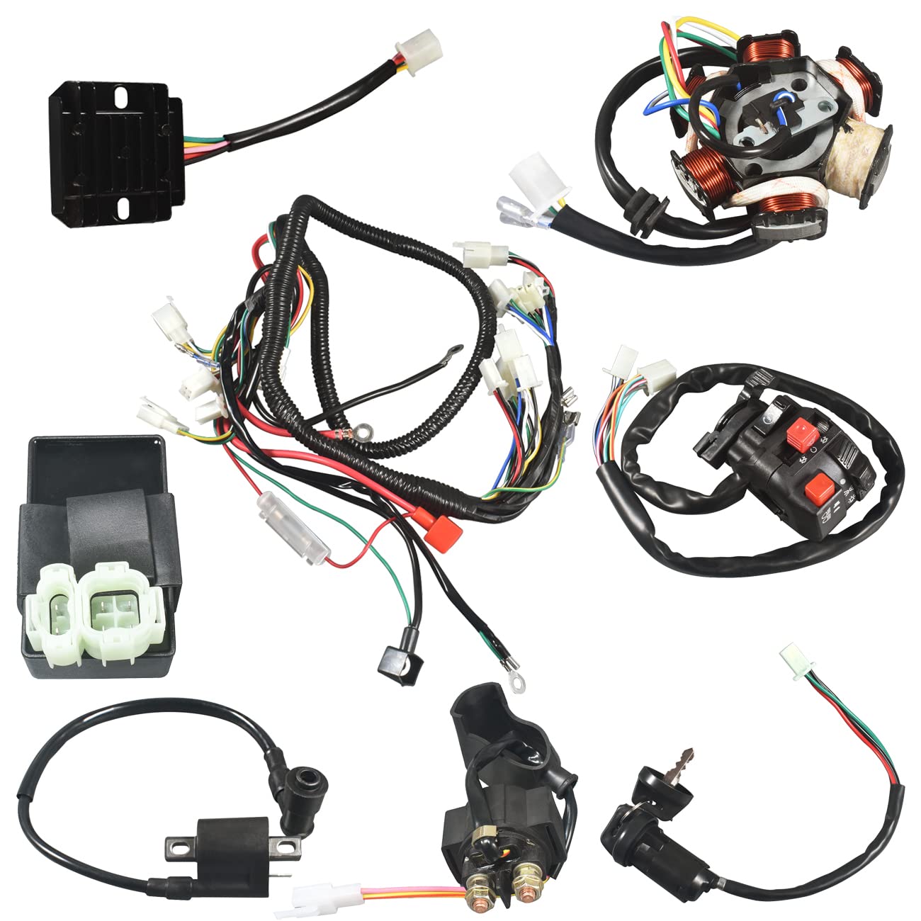 JRL GY6 125cc/150cc Buggy Scooter Kabelbaum Kabelbaum Stator Elektrik Kit von JRL
