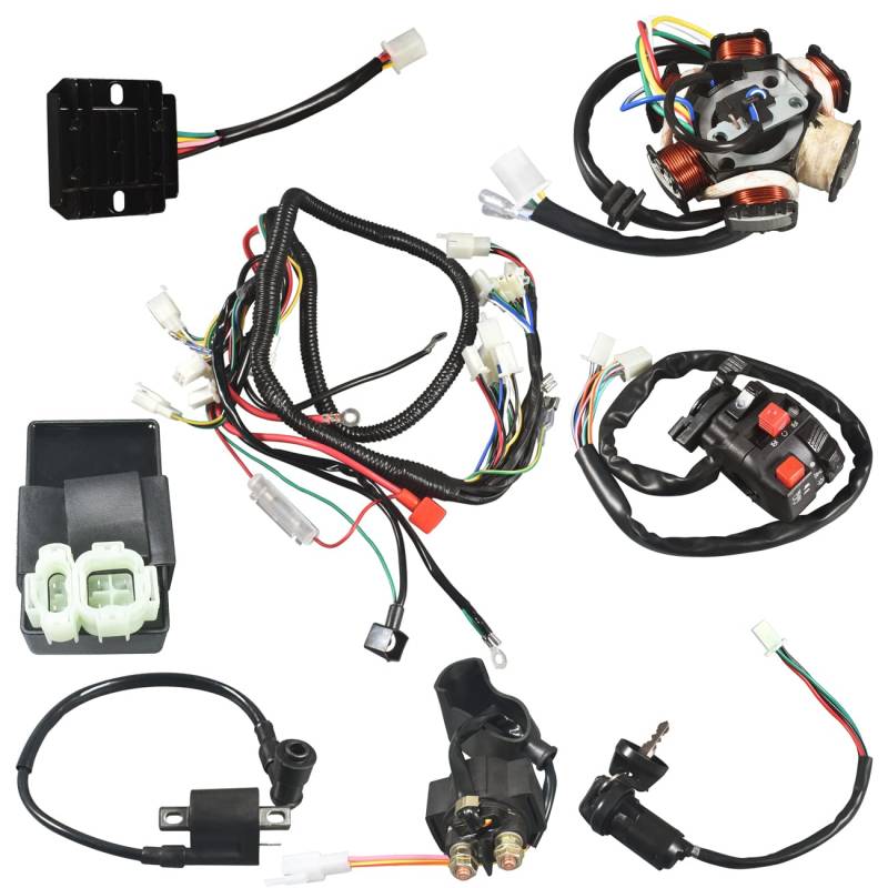 JRL GY6 125cc/150cc Buggy Scooter Kabelbaum Kabelbaum Stator Elektrik Kit von JRL