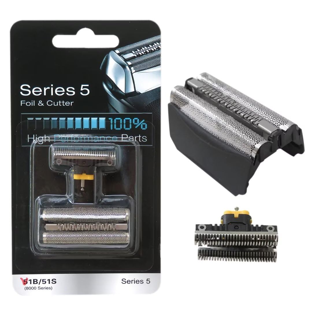 Foil & Cutter Series 5 51B Ersatzkopf für B-raun Serie 5 590cc 8595 8985 8975 8991 (schwarz, neue Verpackung) von JRSHOME