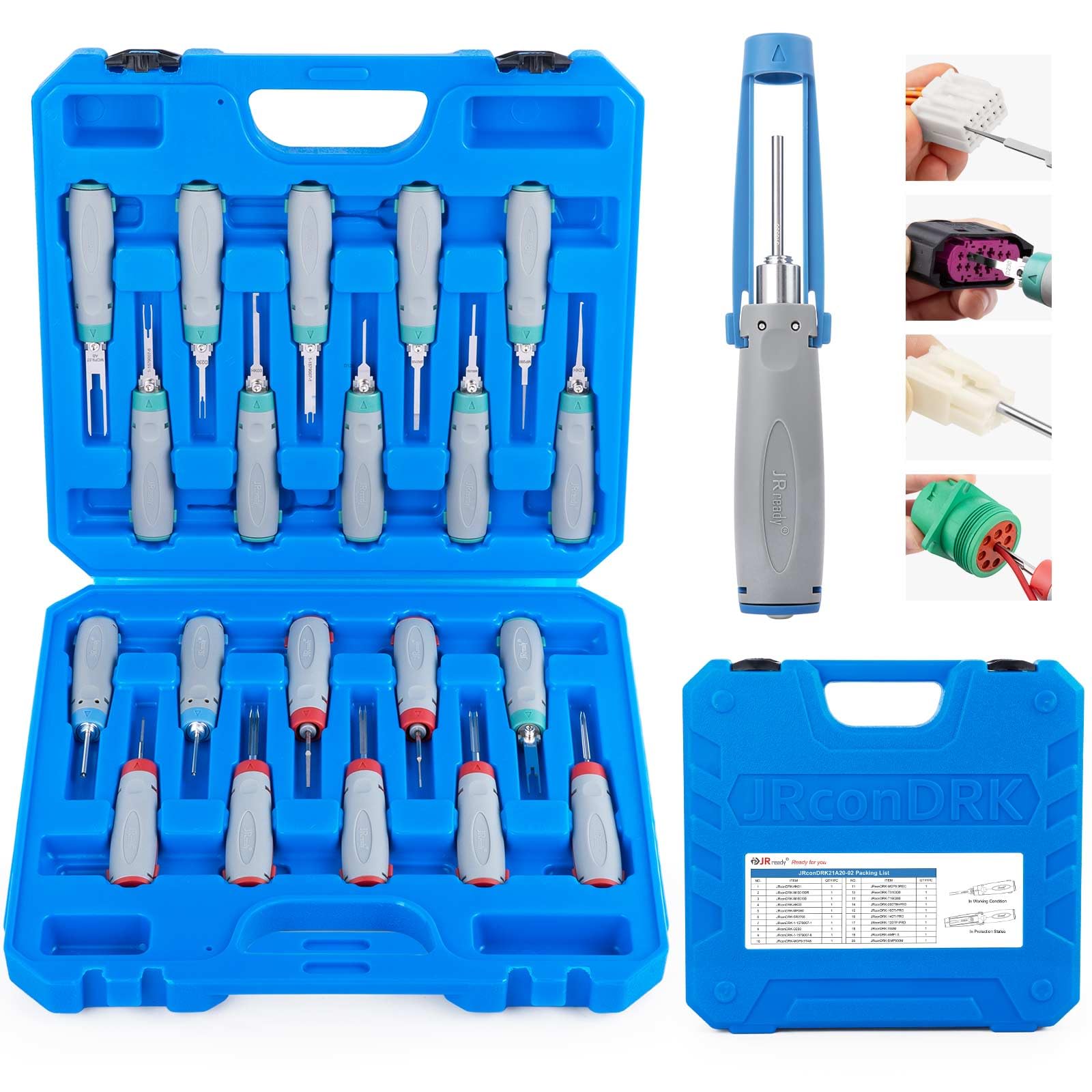 JRready JRconDRK21A20-02 Entriegelungswerkzeug Kit Neu Auspinwerkzeug Mit Schutzhülle Kompatibel mit Deutsch DT/Weather Pack/Metri-Pack/Micro Timer/TE JPT TAB/AMP MCP Serie JRready JRconDRK21A20-02 Entriegelungswerkzeug Kit Neu Auspinwerkzeug Mit Schutzhülle Kompatibel mit Deutsch DT/Weather Pack/Metri-Pack/Micro Timer/TE JPT TAB/AMP MCP Serie von JRready