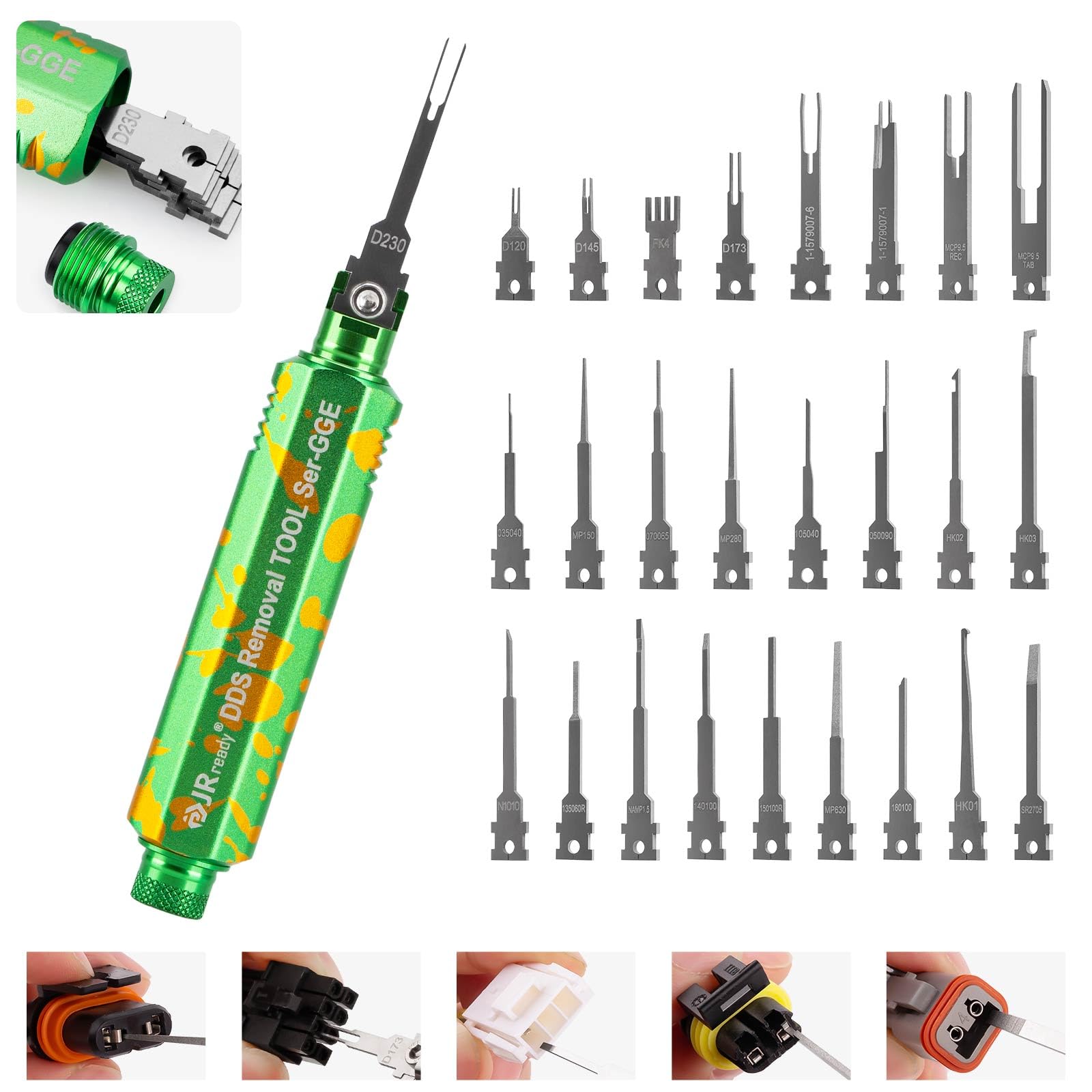 JRready ST5352-02 Entriegelungswerkzeug Upgraded Terminal Removal Tool Mit 1 Griffe Zur Lagerung & 26 Tipps Für Den Austausch Auspinwerkzeug Kfz Stecker Kit Für Deutsch AMP TE Molex JST JPT Harting JRready ST5352-02 Entriegelungswerkzeug Upgraded Terminal Removal Tool Mit 1 Griffe Zur Lagerung & 26 Tipps Für Den Austausch Auspinwerkzeug Kfz Stecker Kit Für Deutsch AMP TE Molex JST JPT Harting von JRready