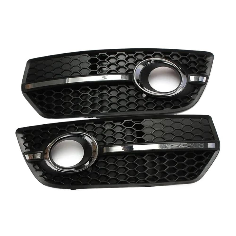 Auto-Frontgitter Für Q5 Standard 2009-2012 Nebel Licht Grill Abdeckung Front Stoßstange Grille 8T0807681F Zubehör Chrom Silber Kühlergrill für Autos(1 Pair) von JSFRBMA
