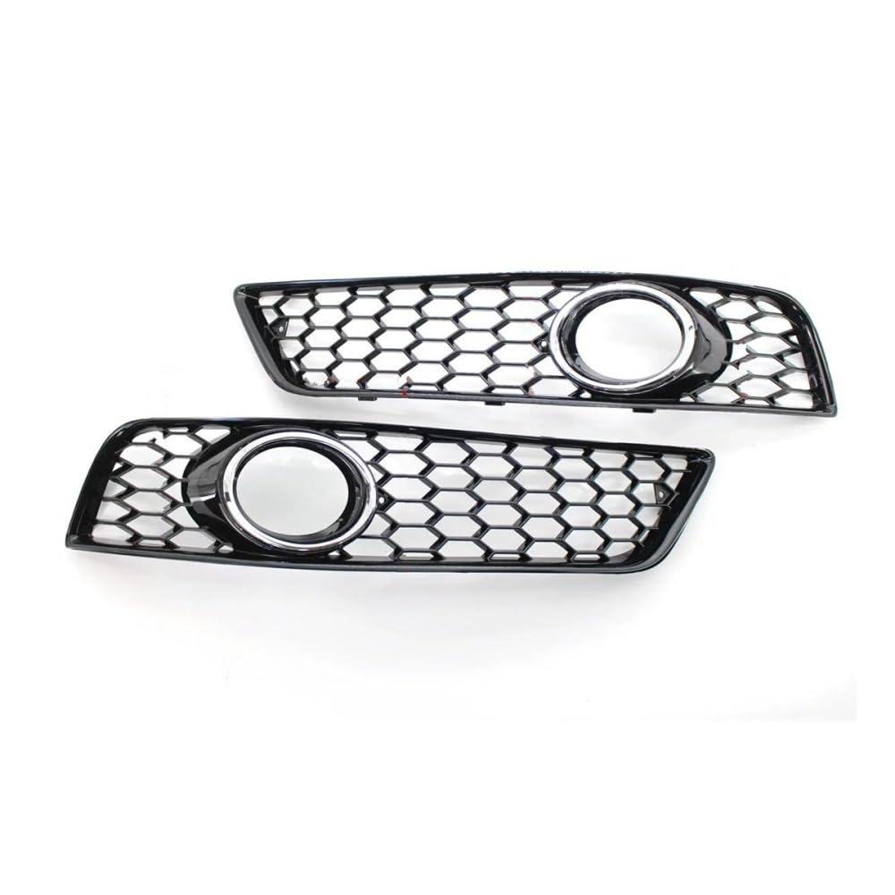 Auto-Frontgitter Wabengrillabdeckung Mesh-Grill Für A3 8P 2009–2013 8P0807682D Nebelscheinwerfer-Grillabdeckung, Glänzend/Chrom Auto-Frontgrill Kühlergrill für Autos(Chrome Silver) von JSFRBMA