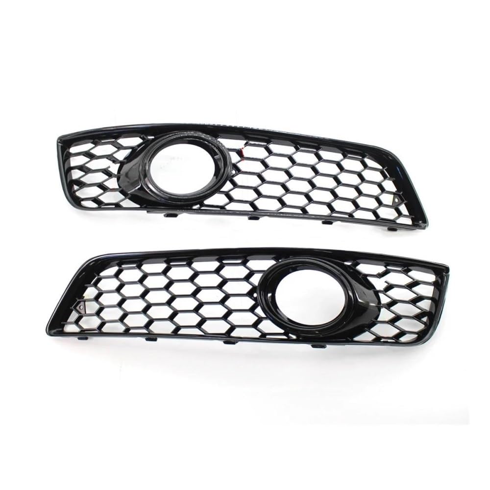 Auto-Frontgitter Wabengrillabdeckung Mesh-Grill Für A3 8P 2009–2013 8P0807682D Nebelscheinwerfer-Grillabdeckung, Glänzend/Chrom Auto-Frontgrill Kühlergrill für Autos(Glossy Black) von JSFRBMA