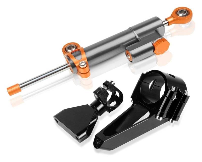 Einstellbarer Lenkungsdämpfer Für CBR600 F4i CBR 600 1999-2007 Motorrad Lenkung Dämpfer Stabilisator Halterung Montieren Unterstützung Adapter Kit(1858) von JSRVQKMS