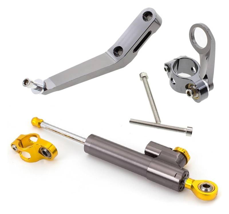 Einstellbarer Lenkungsdämpfer Für CBR929RR 2000 2001 Carbon Motorrad Lenkung Dämpfer Montage Unterstützung Halterung Stabilisator Kit(258) von JSRVQKMS