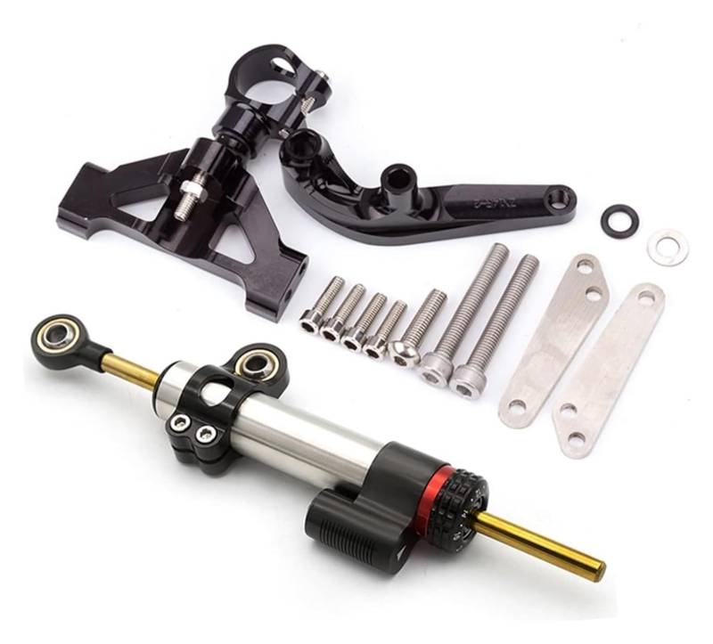 Einstellbarer Lenkungsdämpfer Für Kawa&saki ZX14R 2006 2007 2008 2009 2010 2011 2012-2020 Motorraddämpfer Montagehalterung Unterstützung Lenksatz Stabilisator(1885) von JSRVQKMS