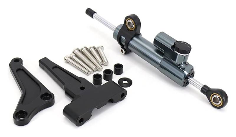 Einstellbarer Lenkungsdämpfer Für Street Triple 765R 765RS 1200RS Motorrad Lenkung Stabilisator Dämpfer Montage Halterung Unterstützung Adapter Kit(1207) von JSRVQKMS