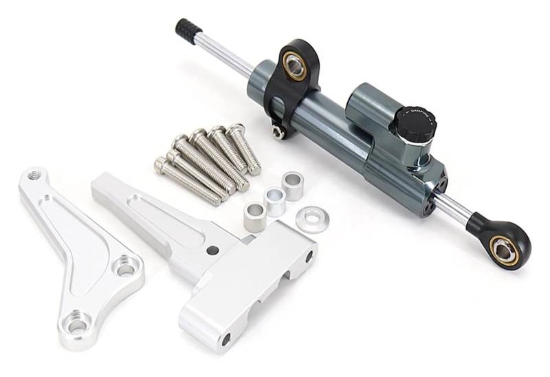 Einstellbarer Lenkungsdämpfer Für Street Triple 765R 765RS 1200RS Motorrad Lenkung Stabilisator Dämpfer Montage Halterung Unterstützung Adapter Kit(1208) von JSRVQKMS