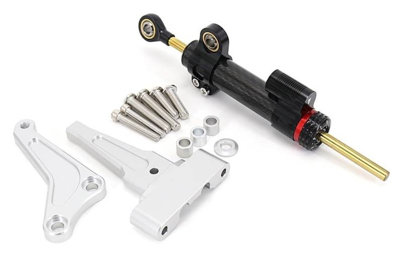Einstellbarer Lenkungsdämpfer Für Street Triple 765R 765RS 1200RS Motorrad Lenkung Stabilisator Dämpfer Montage Halterung Unterstützung Adapter Kit(1281) von JSRVQKMS