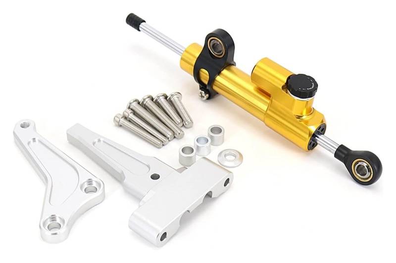 Einstellbarer Lenkungsdämpfer Für Street Triple 765R 765RS 1200RS Motorrad Lenkung Stabilisator Dämpfer Montage Halterung Unterstützung Adapter Kit(1290) von JSRVQKMS