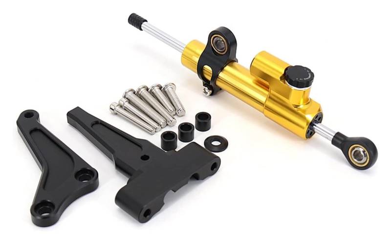 Einstellbarer Lenkungsdämpfer Für Street Triple 765R 765RS 1200RS Motorrad Lenkung Stabilisator Dämpfer Montage Halterung Unterstützung Adapter Kit(1294) von JSRVQKMS