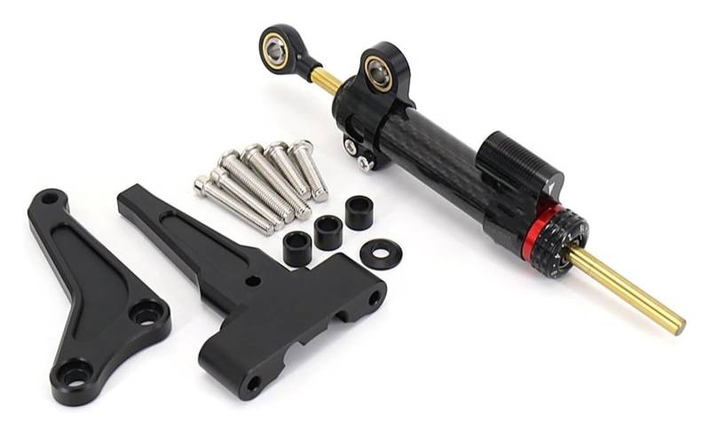 Einstellbarer Lenkungsdämpfer Für Street Triple 765R 765RS 1200RS Motorrad Lenkung Stabilisieren Dämpfer Halterung Montieren Unterstützung Adapter Kit(1211) von JSRVQKMS