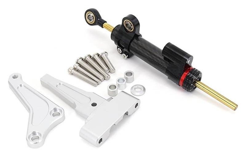 Einstellbarer Lenkungsdämpfer Für Street Triple 765R 765RS 1200RS Motorrad Lenkung Stabilisieren Dämpfer Halterung Montieren Unterstützung Adapter Kit(1215) von JSRVQKMS
