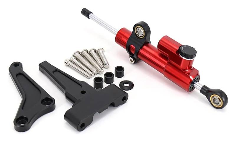 Einstellbarer Lenkungsdämpfer Für Street Triple 765R Für Street Triple 765RS 1200RS Motorrad Lenkung Stabilisieren Dämpfer Halterung Montieren Unterstützung Adapter Kit(1275) von JSRVQKMS