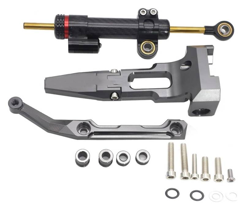 Einstellbarer Lenkungsdämpfer Für Y&AMAHA Für MT-09 2018 2019 2020 Motorradstabilisator Lenkungsdämpfer Montagehalterung Unterstützung Adapter Kit(1643) von JSRVQKMS