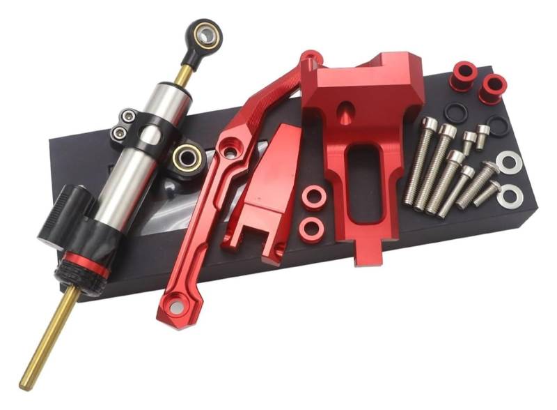 Einstellbarer Lenkungsdämpfer Für Y&AMAHA Für MT-09 2018 2019 2020 Motorradstabilisator Lenkungsdämpfer Montagehalterung Unterstützung Adapter Kit(1651) von JSRVQKMS