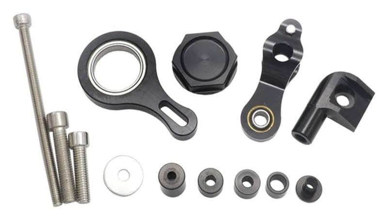 Einstellbarer Lenkungsdämpfer Für Y&AMAHA Für YZF R6 2006-2016 Für YZF R1 2002-2017 Motorrad-Lenkungsdämpferhalterung Stabilisator Linear Mount Support Kit(2128) von JSRVQKMS